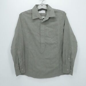 Eight Sand Shirt Mens XS Gray Popover Business Casual Office Preppy Made USA